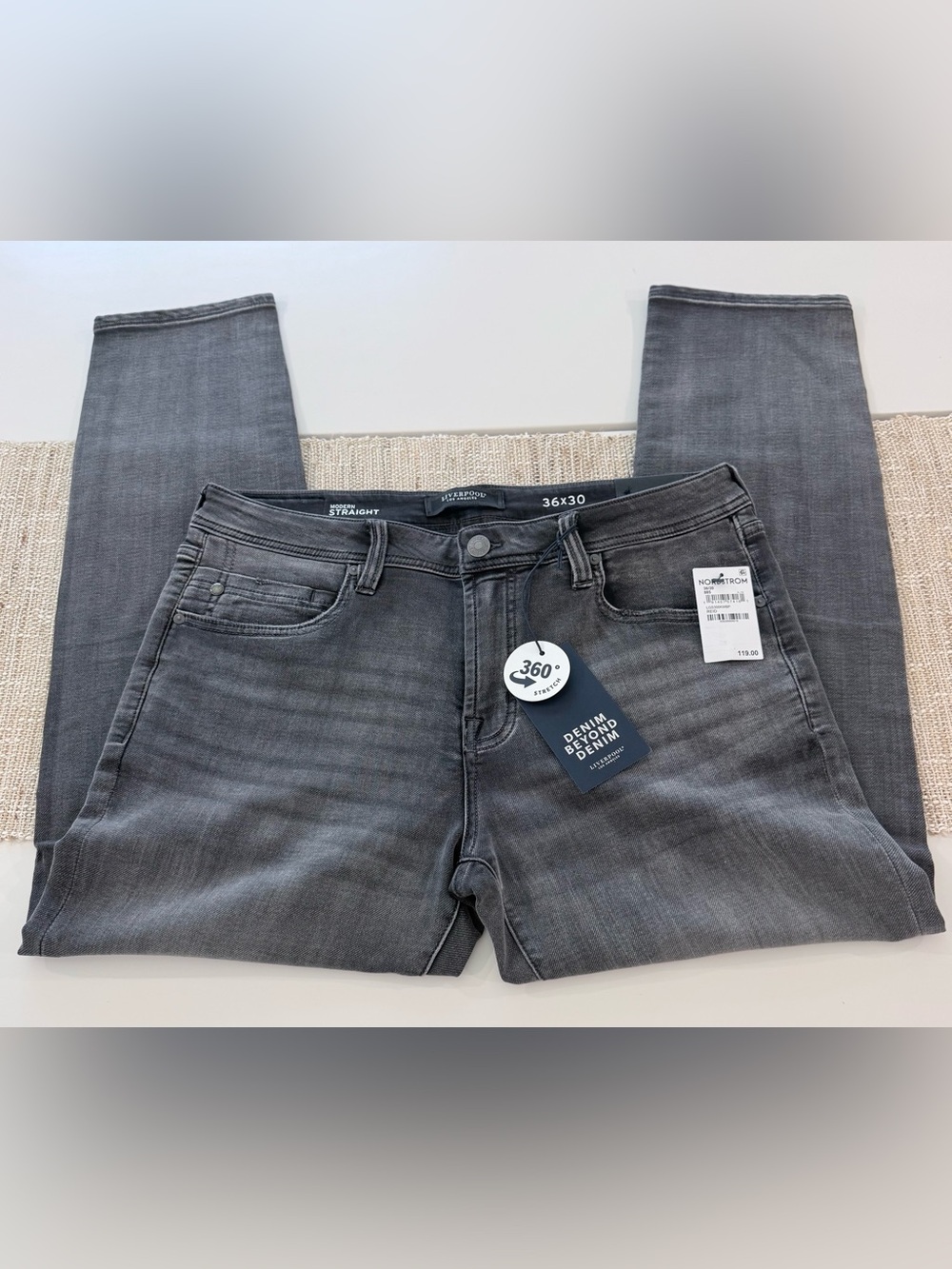 Liverpool Straight Men's Jeans - Gray